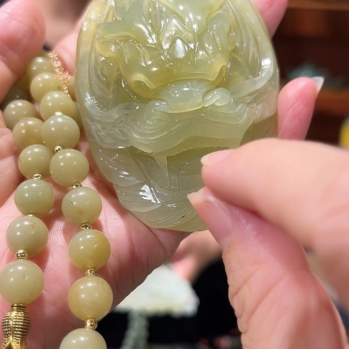 未镶嵌岫玉毛衣链