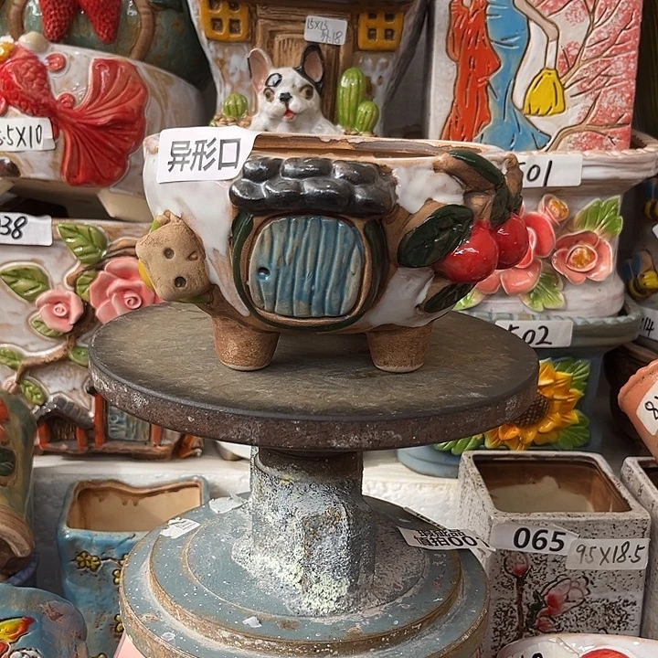 粗陶材质多肉花盆