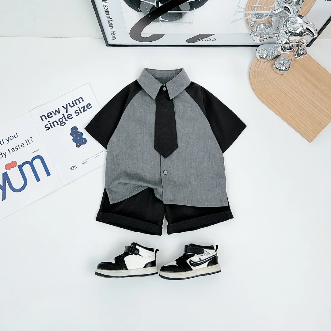 儿童夏装套装夏季2025新款男童短袖两件套 BQ25320Y 悠悠童话童装