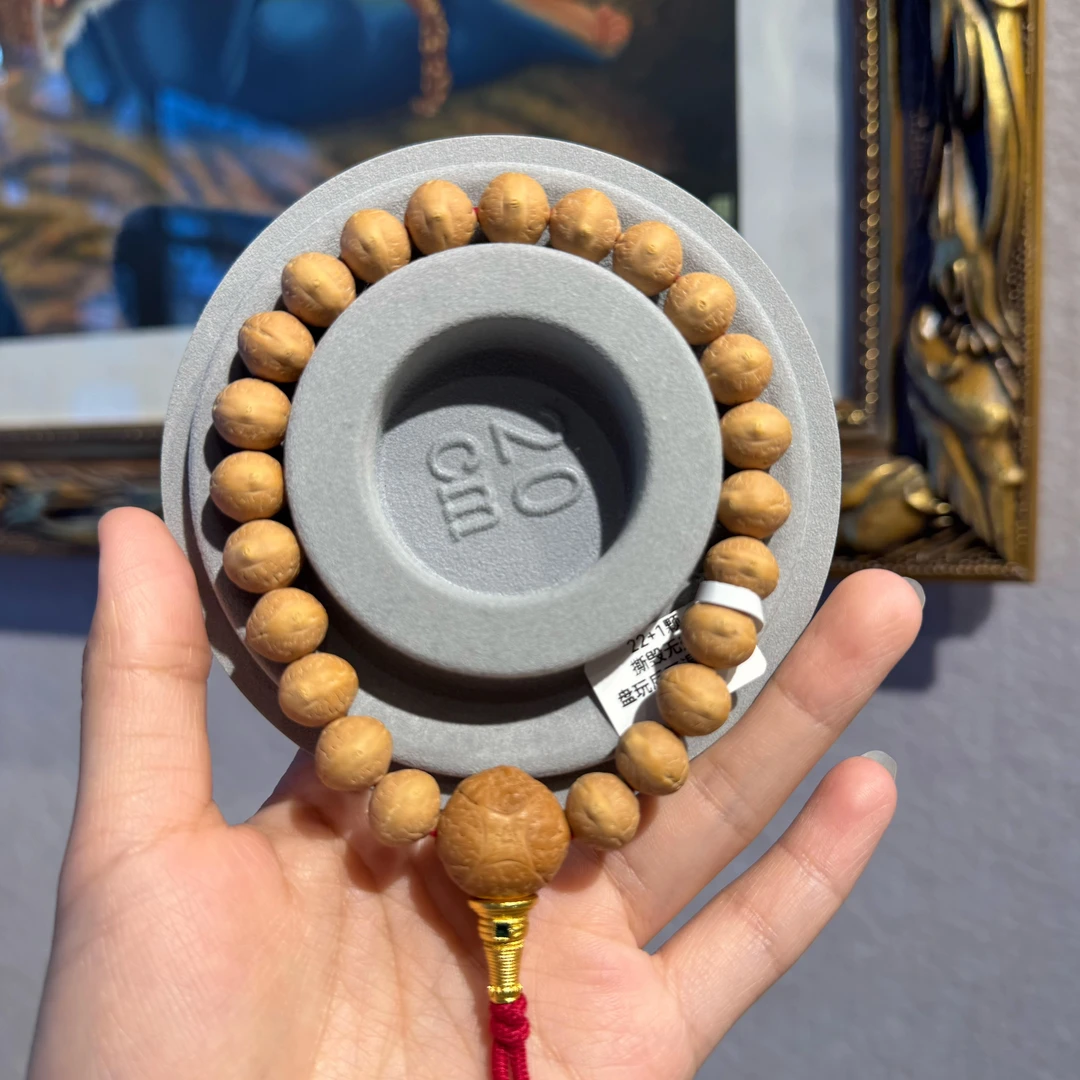 实心11.2mm尼泊尔凤眼菩提碟装手串密度高油性好