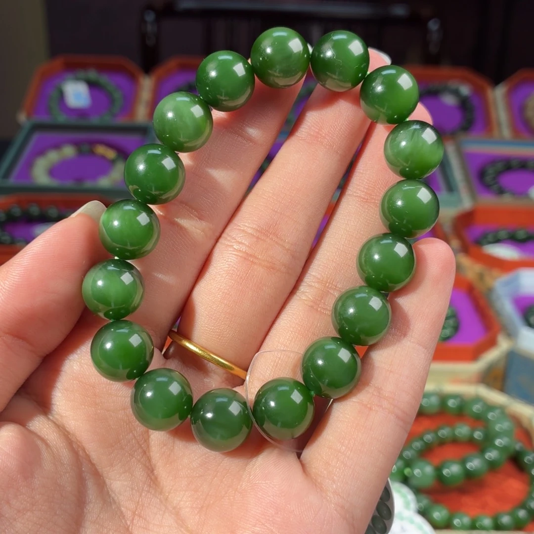 和田玉（碧玉）未镶嵌手链