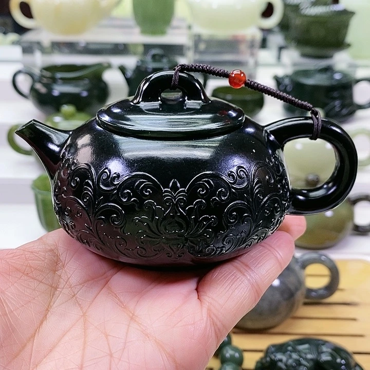 未镶嵌和田玉挂件茶壶180m l