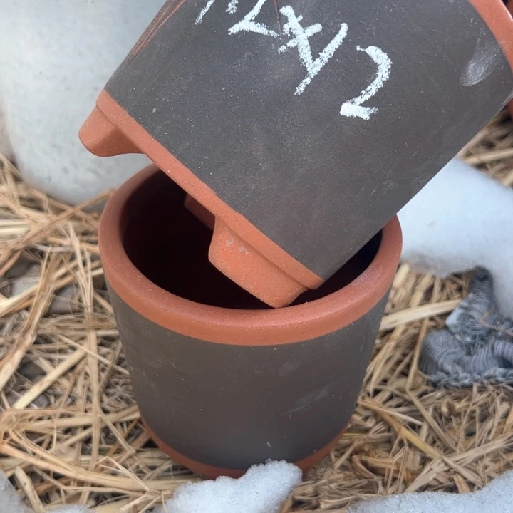 红陶紫砂兰花盆微瑕