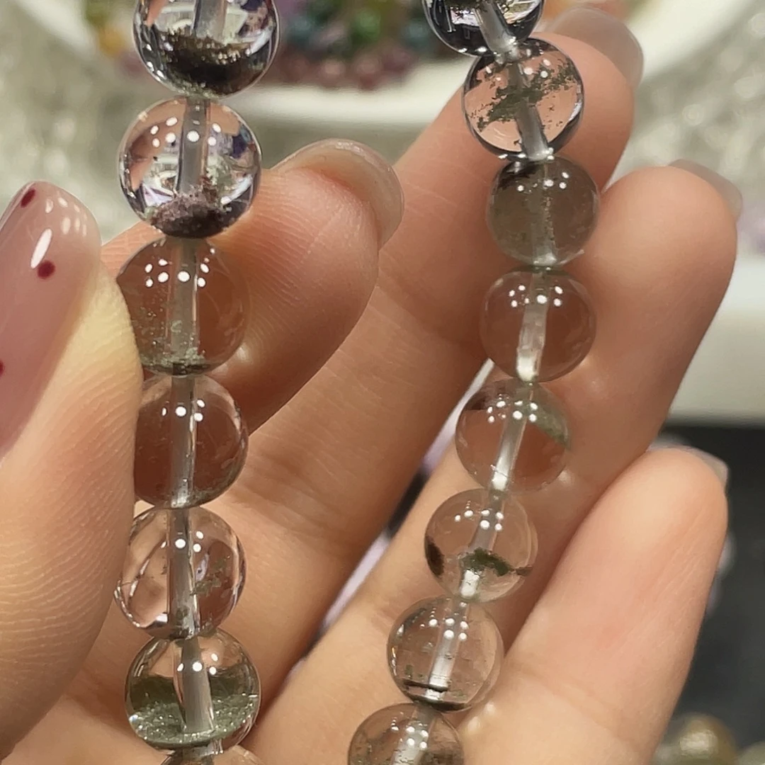 未镶嵌手链水晶绿幽灵聚宝盆9Ｍ