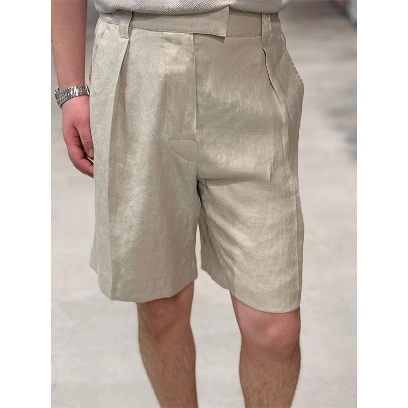 9200版”意式静奢 松弛感 Reinga百慕大100%丝光亚麻“度假短款