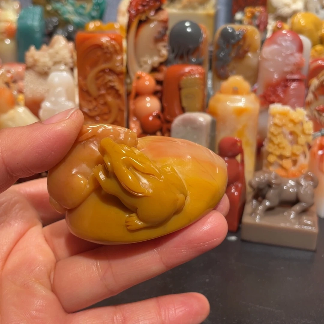 寿山石印石你*田精美印