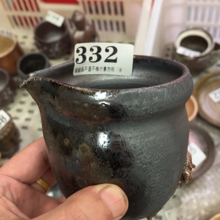 柴烧茶具茶杯大放漏