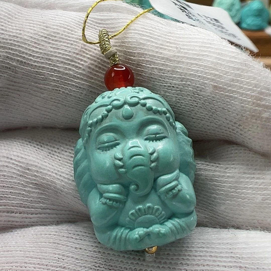 绿松石象宝宝 未镶嵌