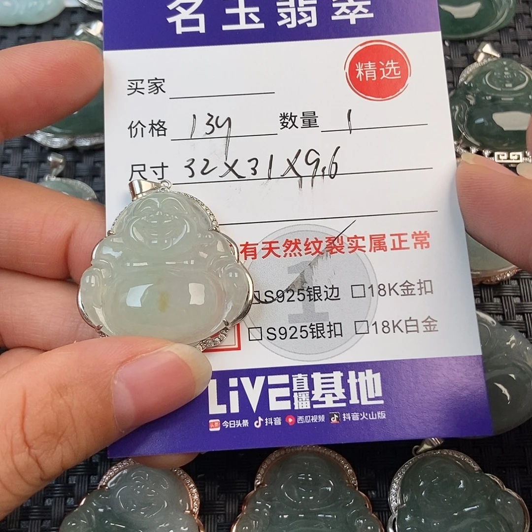 翡翠银S925镶嵌颈饰