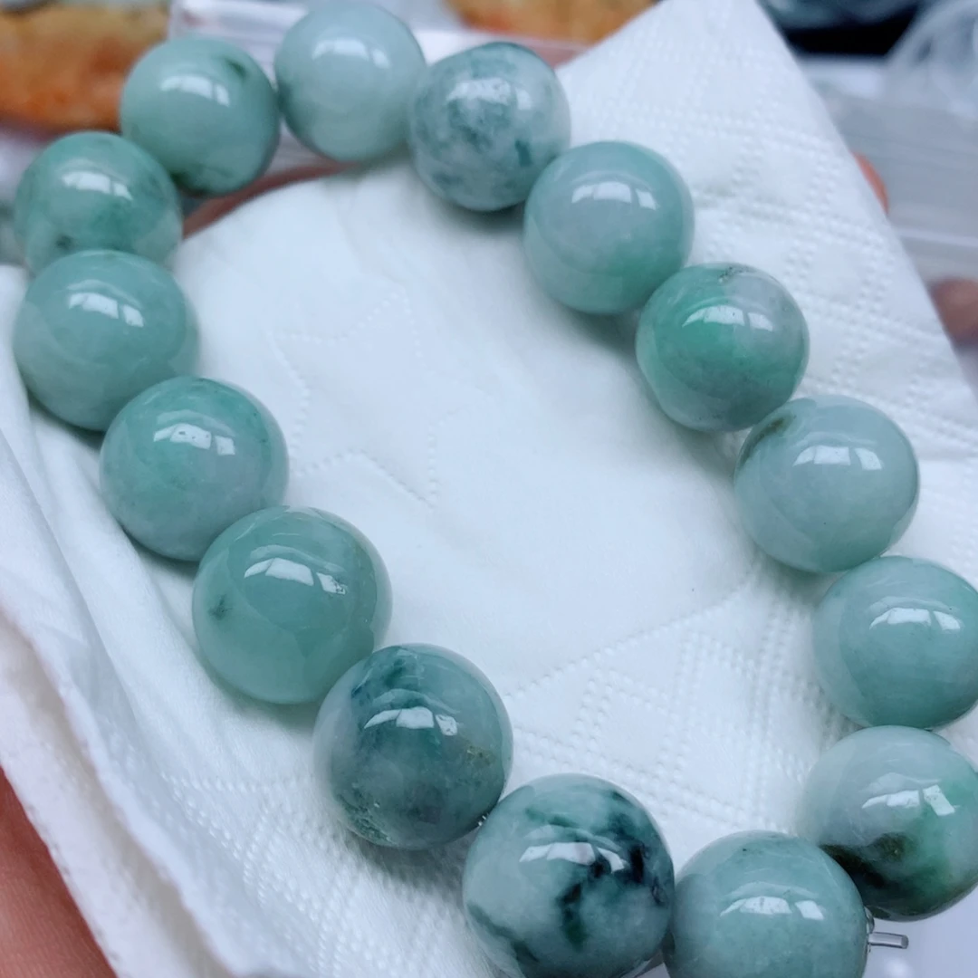 翡翠未镶嵌项链珠子批发