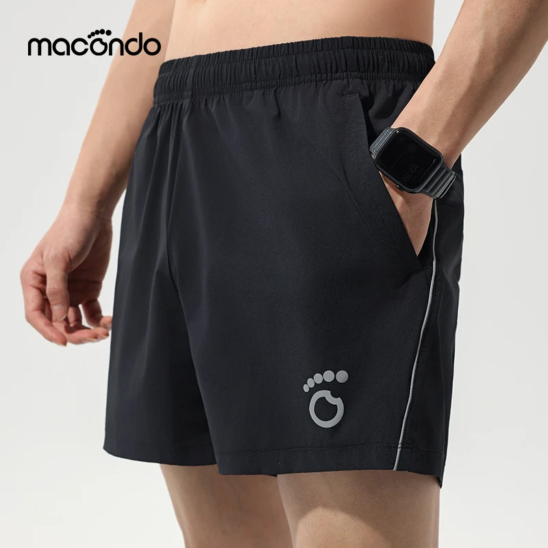 马孔多梭织4英寸跑步短裤三口袋收纳原纱凉感抗菌马拉松速干