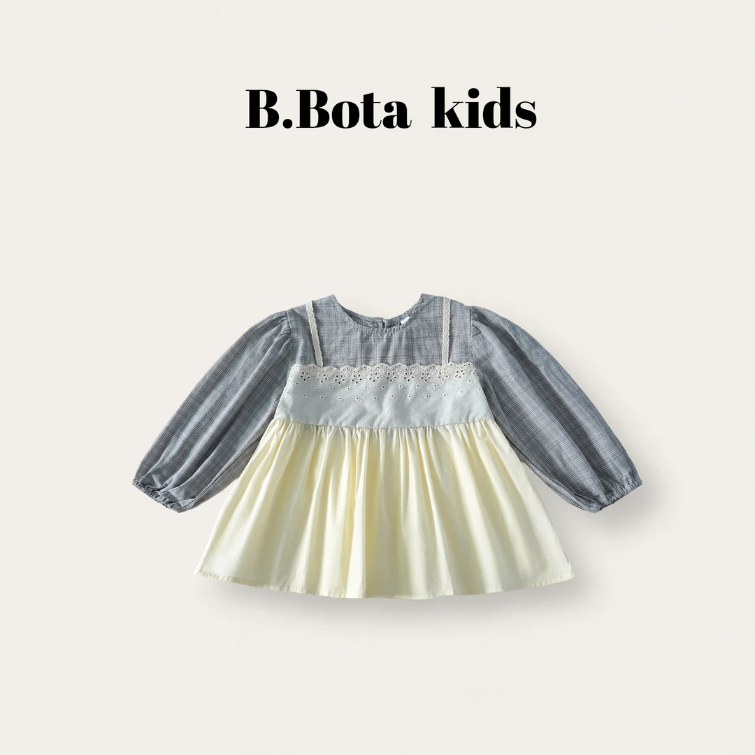 2025秋款儿童萌娃穿搭真两件娃娃衫衬衫-sy3473