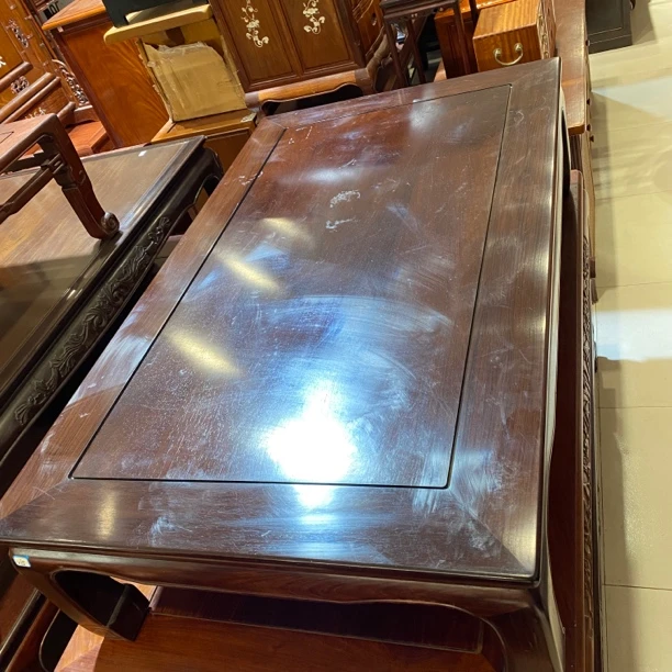 原木卯榫设计新中式餐桌茶几餐台禅意客厅书桌实木家具