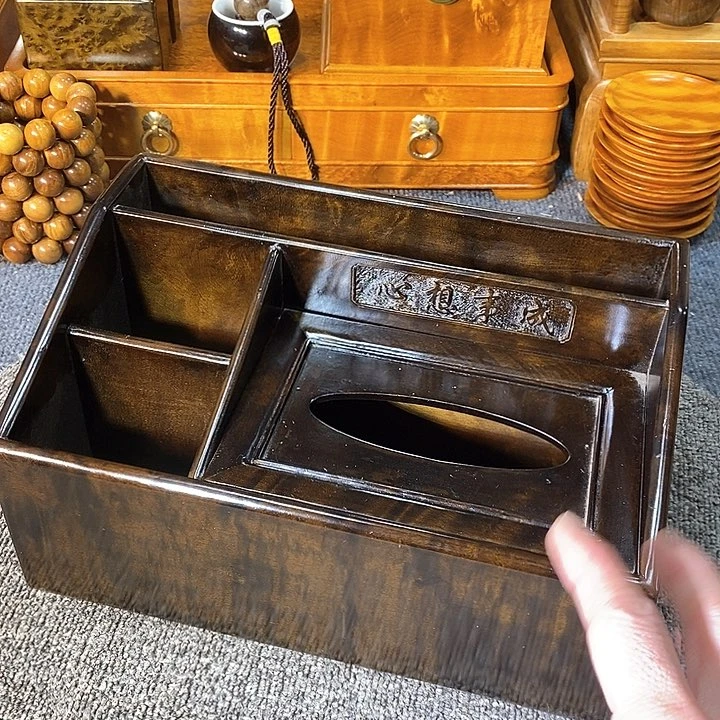 金丝楠阴沉木多功能收纳盒