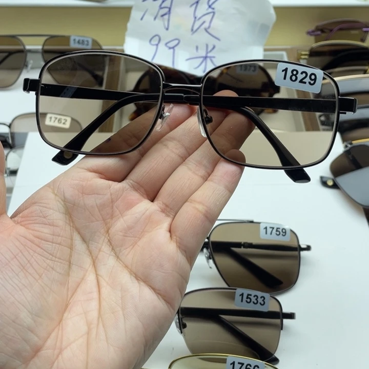 茶水晶全框眼镜 1829