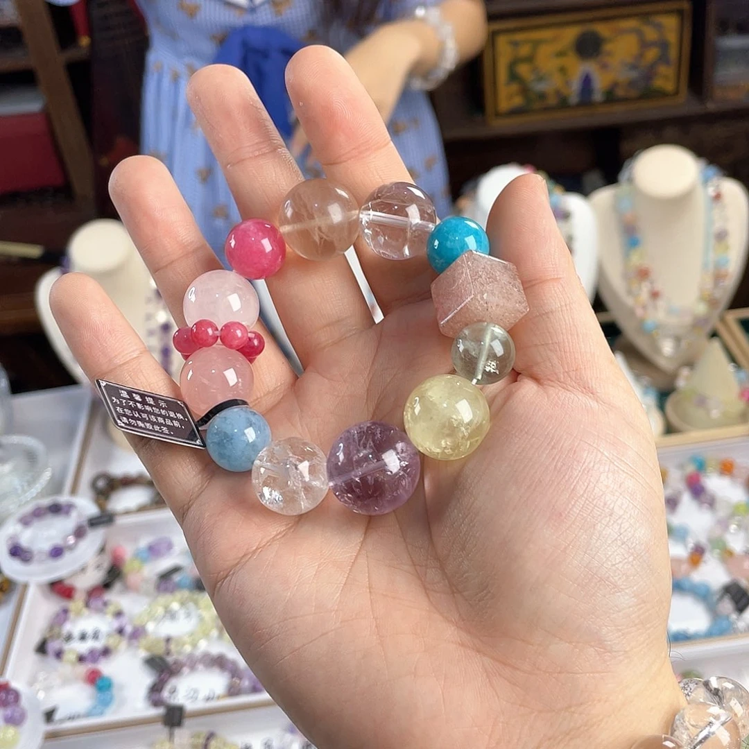 银S925镀金镶嵌手链水晶