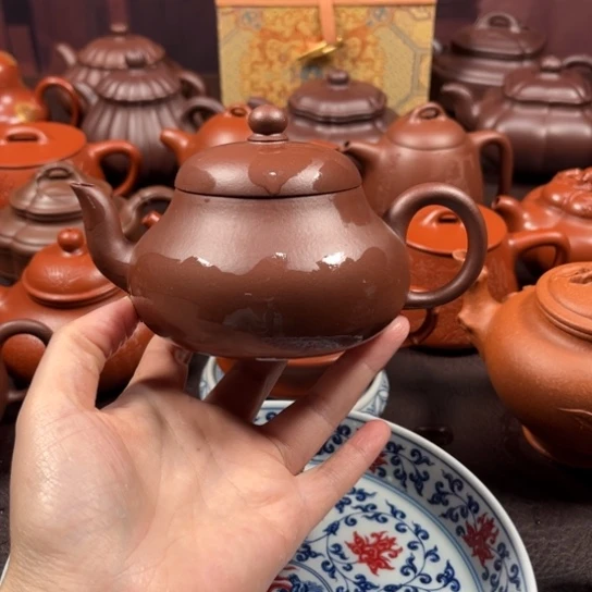 茶壶紫砂用****5原矿紫泥220毫升