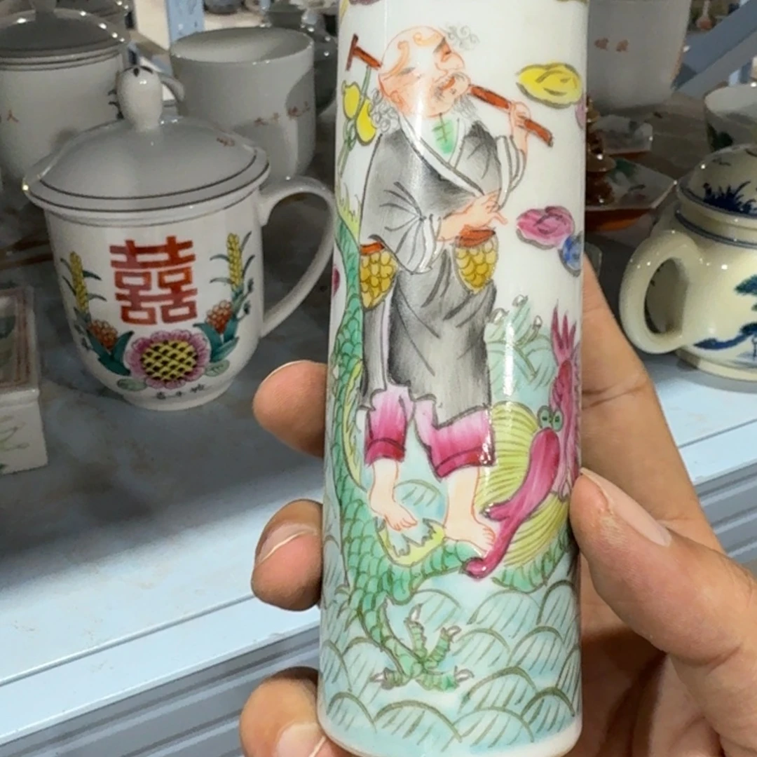 瓷片摆件手绘瓷器全部处理