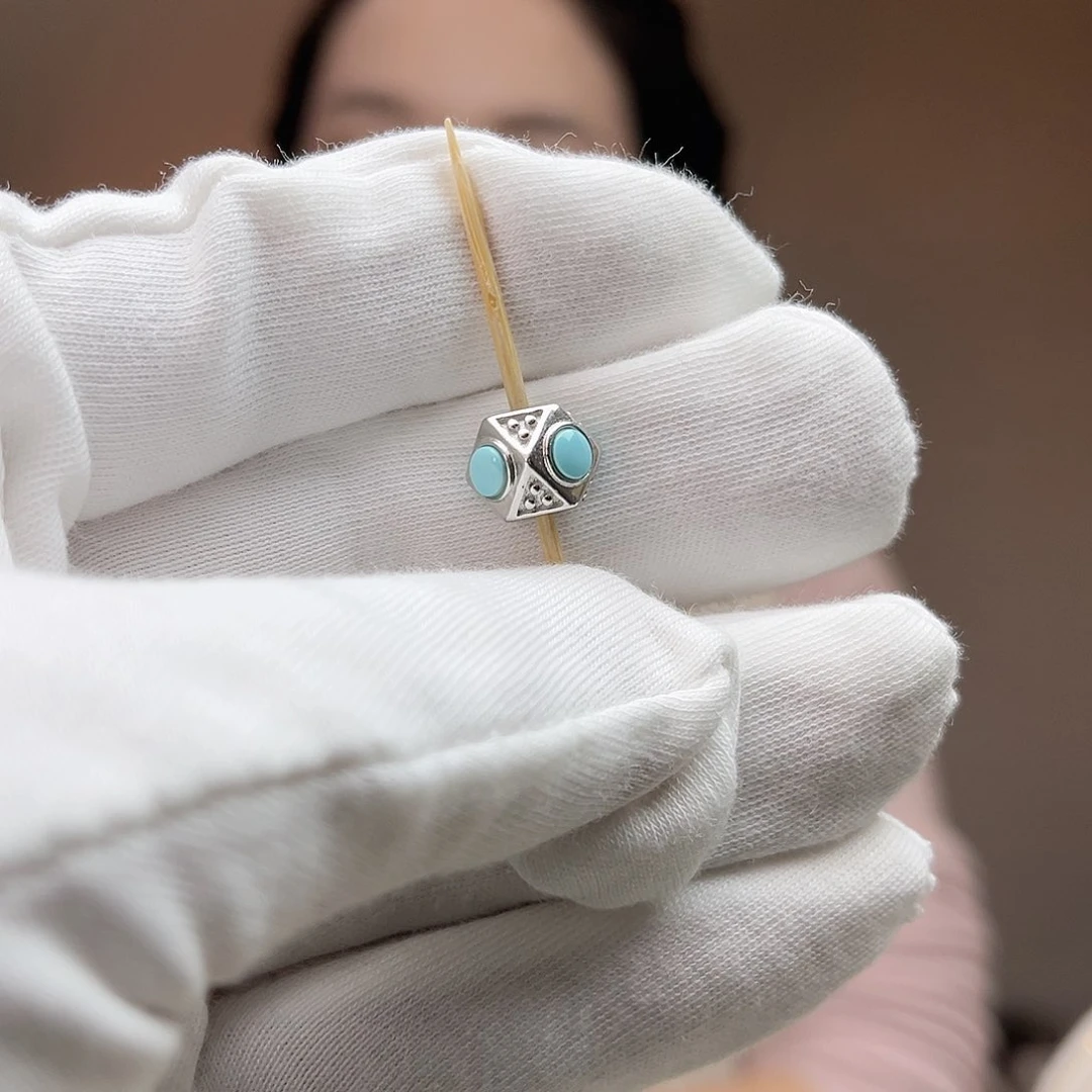 绿松石珠宝奇石银S925镶嵌