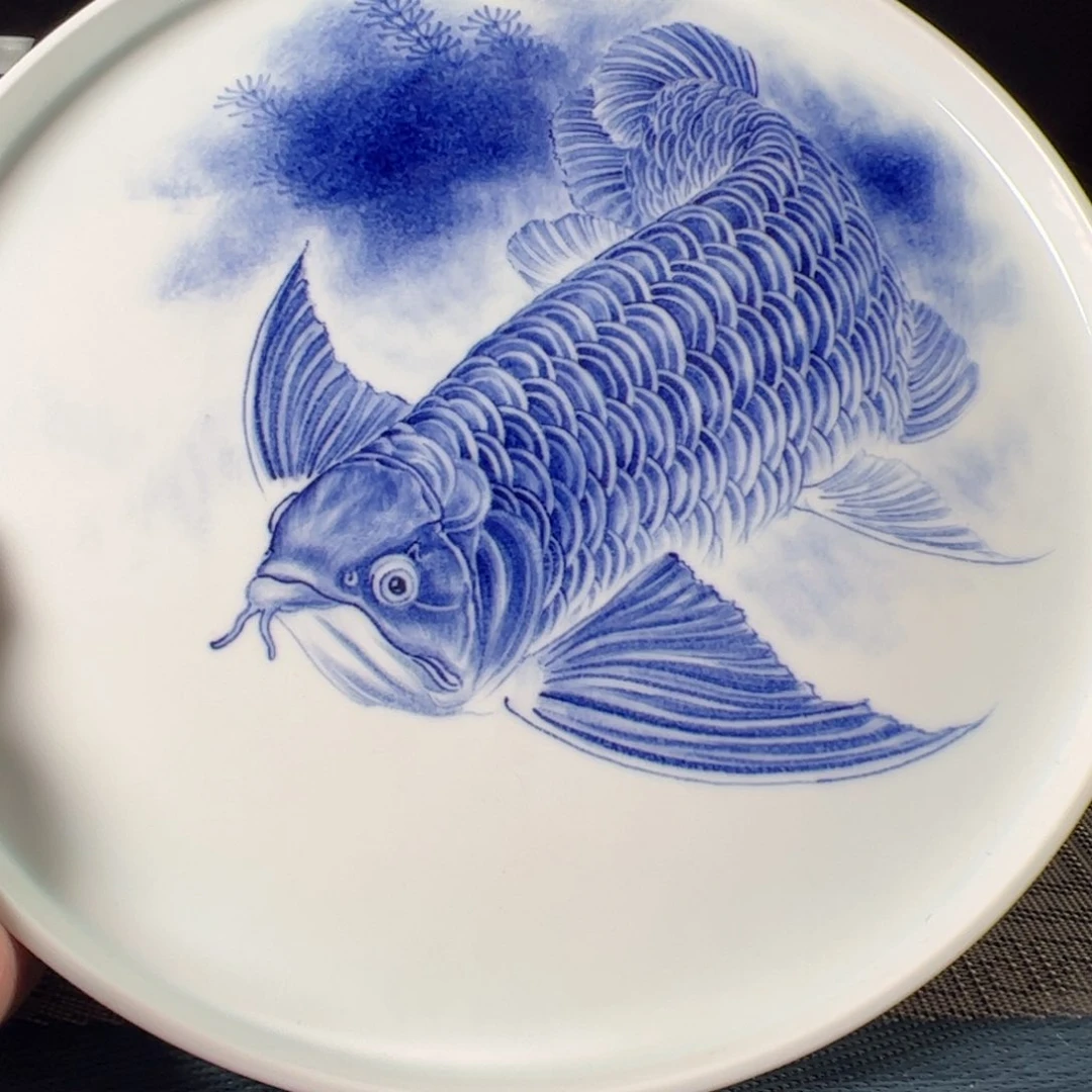 杯原矿青花釉里红瓷器