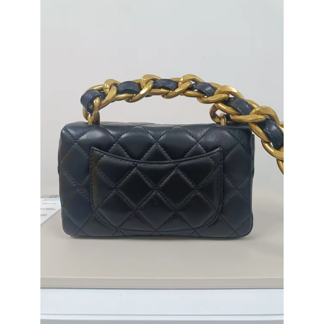 高定时尚单肩腋下百搭轻奢潮流女包黑色