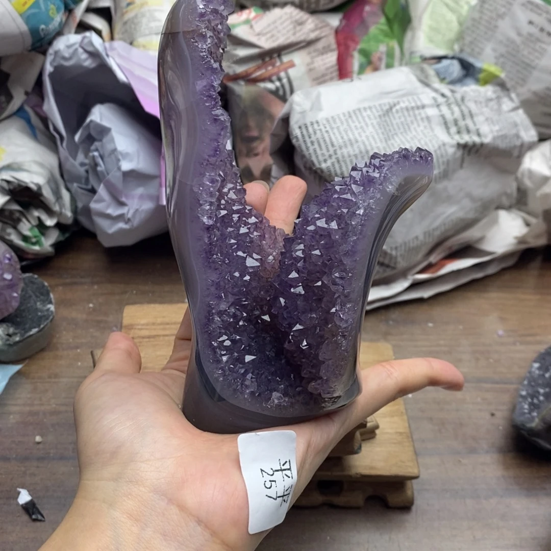 紫晶珠宝半成品未镶嵌