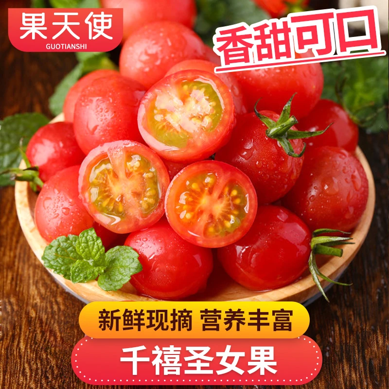 【果天使】广东千禧圣女果3斤新鲜采摘香甜好吃蔬菜圣女果分仓发货