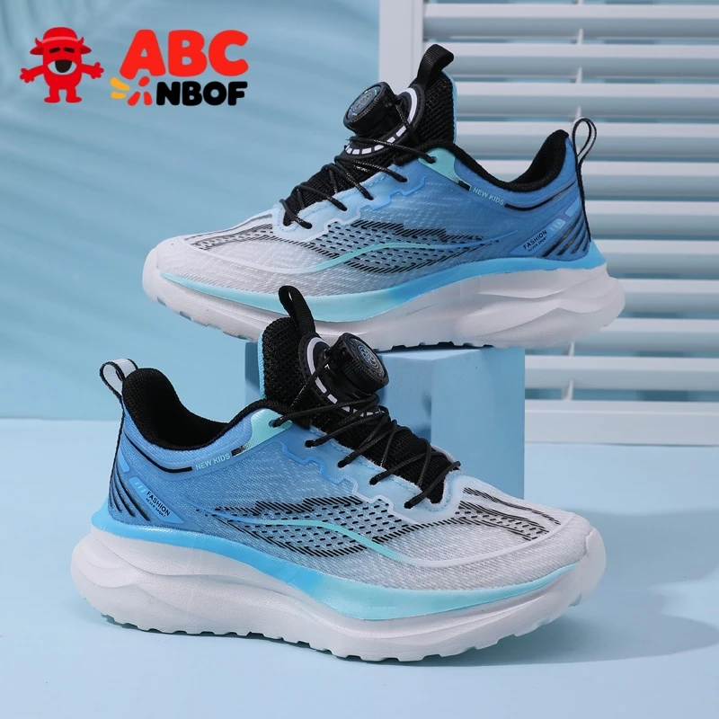 ABC NBOF童鞋男童运动鞋2025春秋新透气网鞋中大童男孩儿童跑步鞋