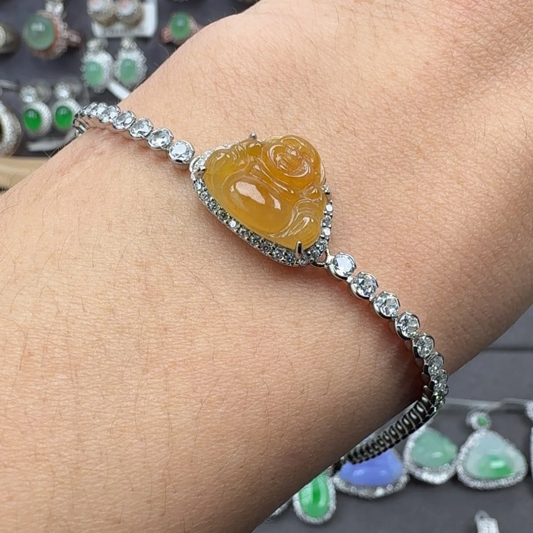 翡翠银S925镶嵌戒指天然缅甸翡翠A货