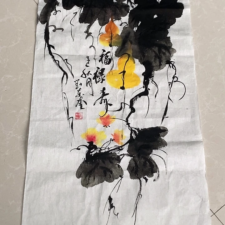 国画四尺四开花鸟作品