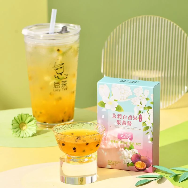 新品怠茶花果茶酱樱花蜜桃荔枝玫瑰茉莉花茶酱奶茶店同款冷热冲饮