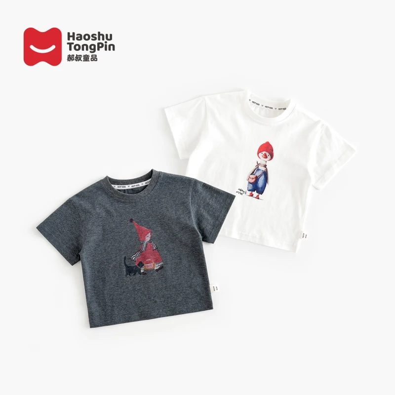 【现货】郝叔童品夏季新款洋气潮流卡通女童短袖T恤2025时尚HL5245