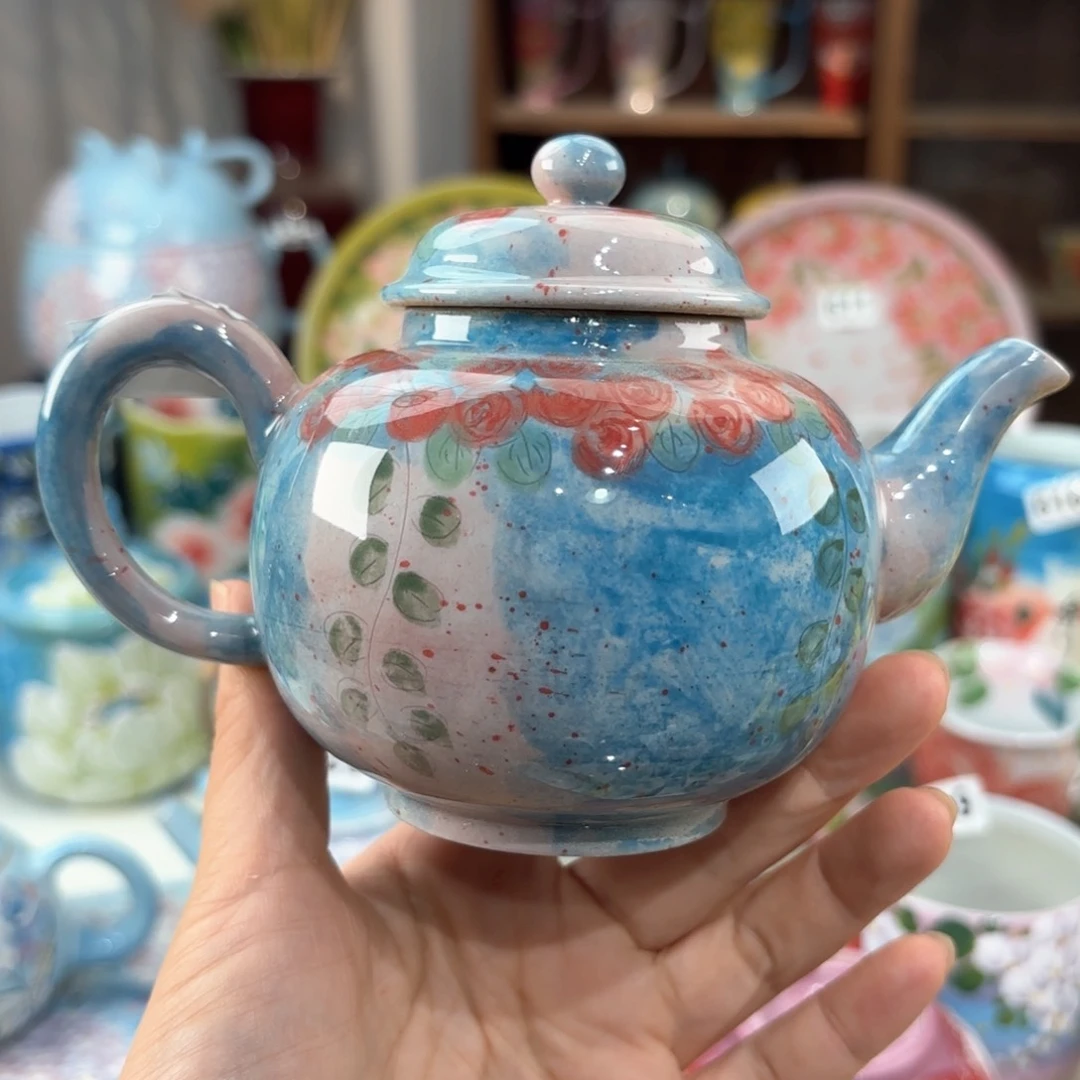 景德镇手绘高温釉下彩陶瓷茶具