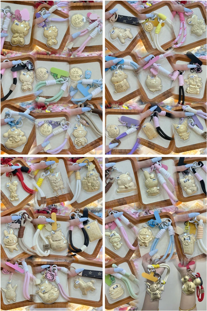 拍1发3挂件 备注编码  现货现发 深圳水贝新款热卖手机挂件钥匙扣