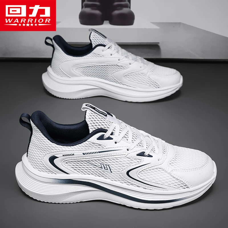 回力运动鞋男款2025新款夏季透气网面休闲软底轻便减震跑步鞋男款