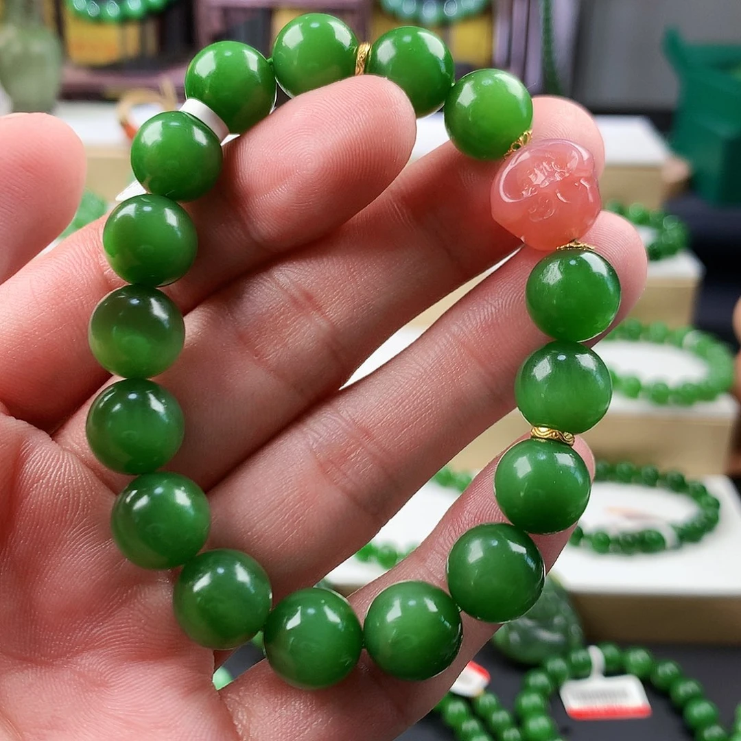 手链未镶嵌和田玉（碧玉）