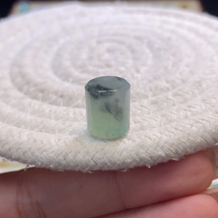 散珠翡翠特色水墨丹青桶珠卡13-11mm