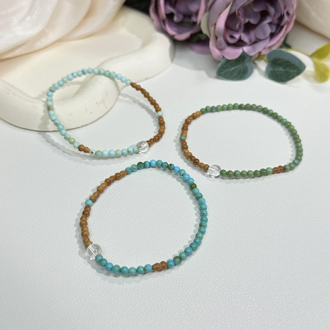 【铭记珠宝】绿松DIY圆珠单圈手串16-2DM225H257【多样性发一件】