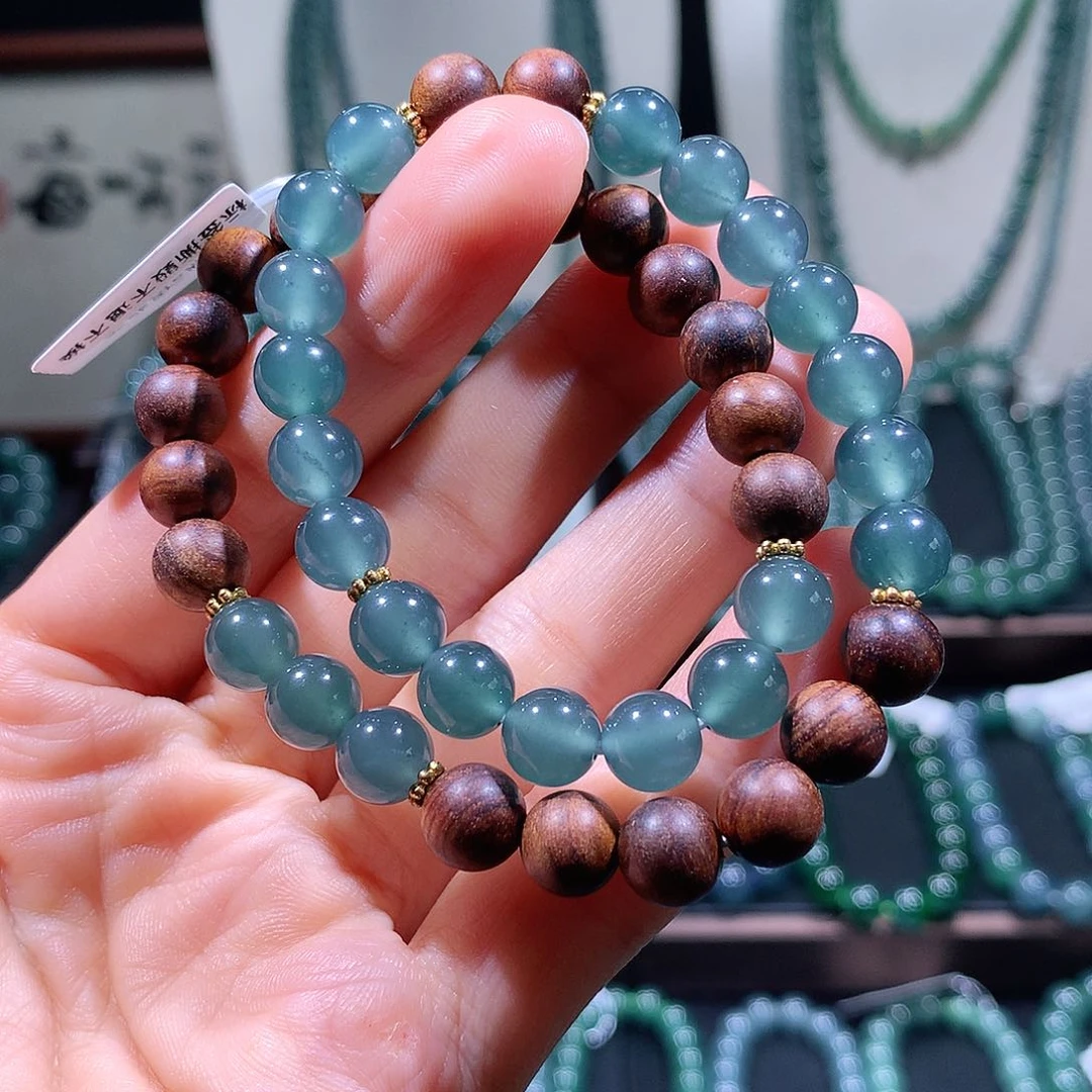 未镶嵌手链翡翠天然a货翡翠手串8 mm