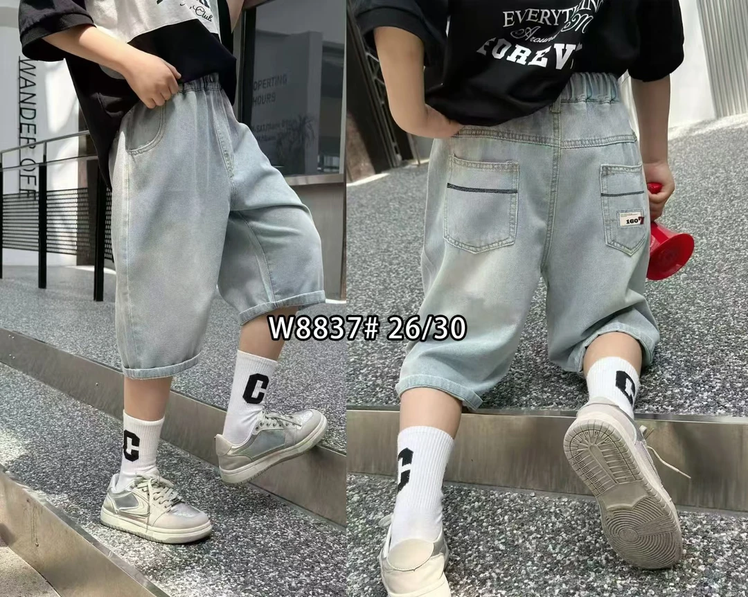 W8837蓝色夏款时尚经典款牛仔裤