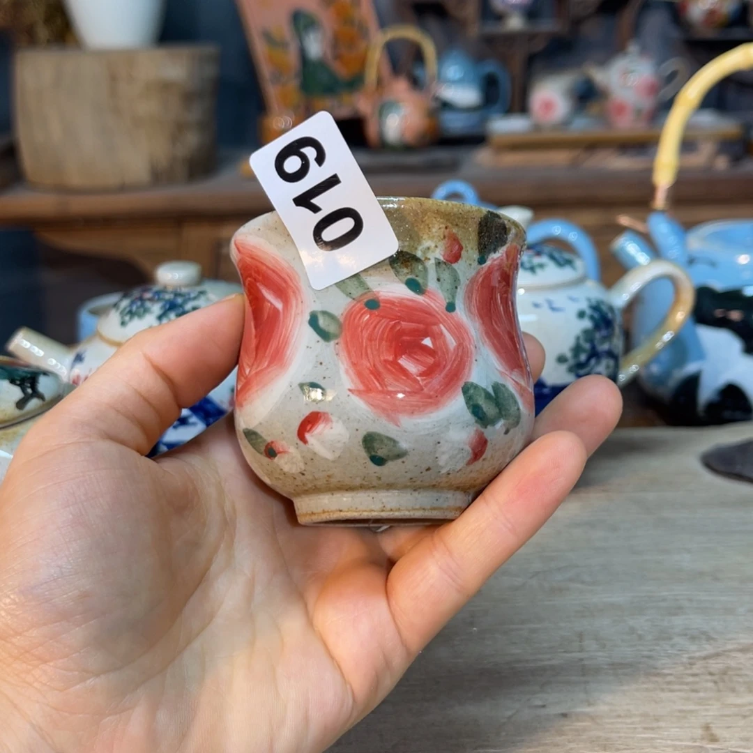 壶素浅陶瓷手工手绘