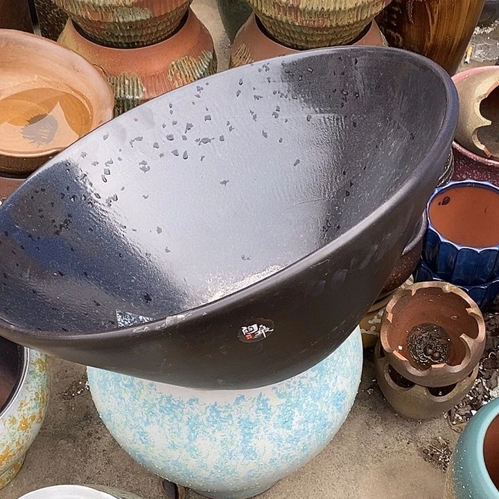 花盆紫砂口53高度25瑕疵