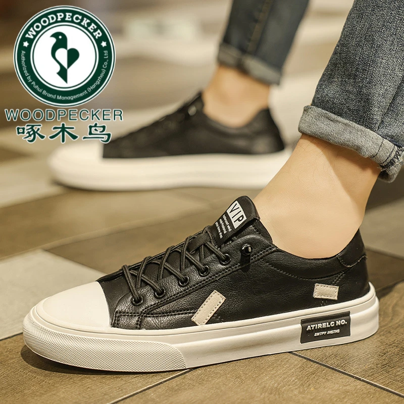 啄木鸟板鞋男生百搭韩版高端痞帅潮牌男士休闲鞋男款鞋子潮鞋休闲