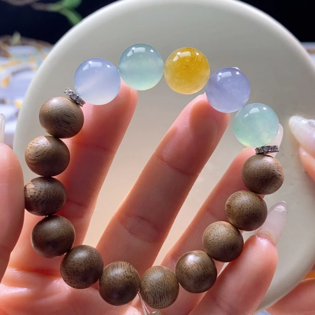 颈饰未镶嵌翡翠翡翠梦幻甜色系手串