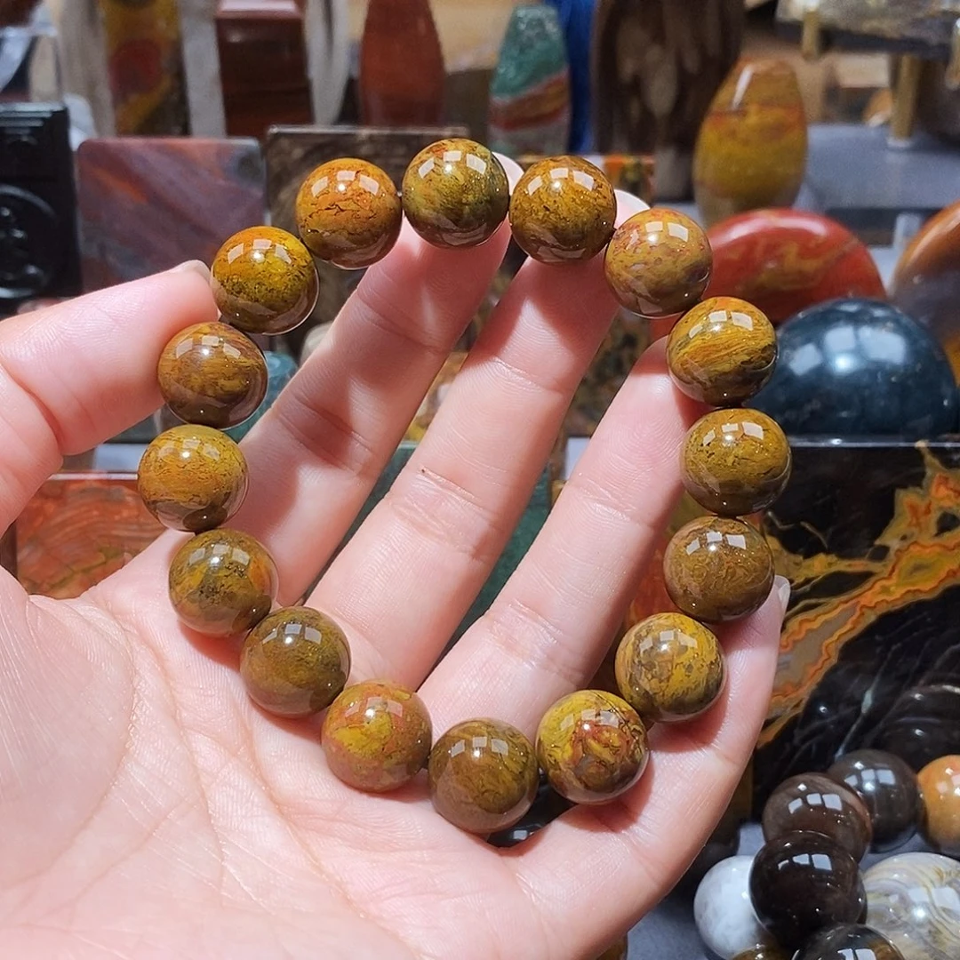 刘***统硅化玉天然北票硅化玉手串卡14.1未镶嵌