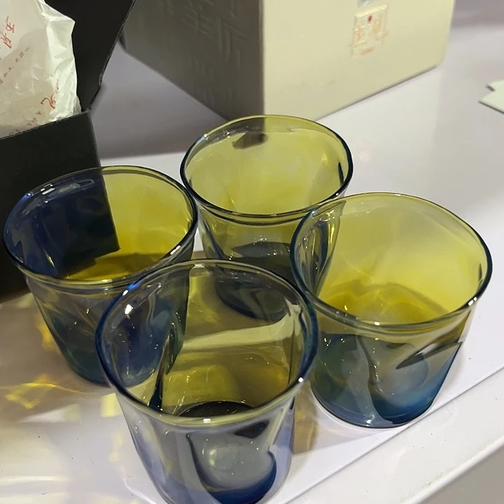 玉见4只熏银灰小茶杯