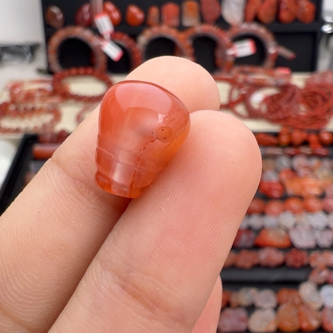 南红玛瑙未镶嵌颈饰三通