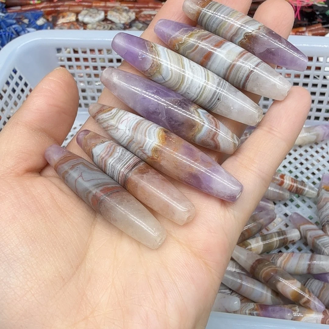 珠宝半成品未镶嵌水晶极光玛恼天珠一颗