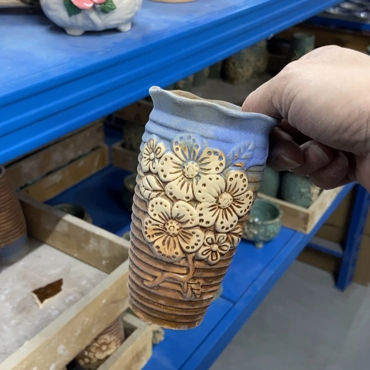 陶瓷花盆单场满9.9发7.5*13