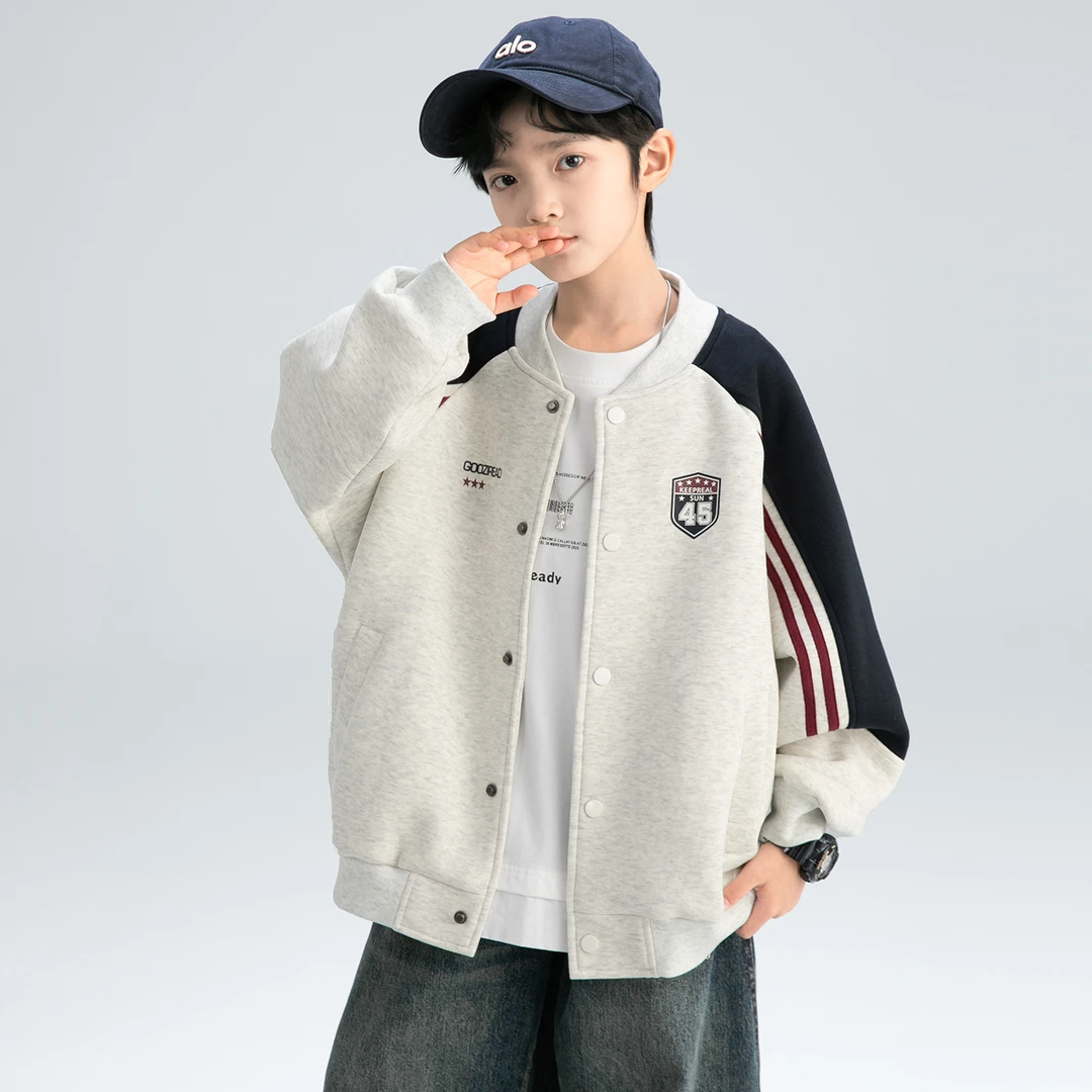 儿童装男童棒球服外套春秋款6-12岁中大童休闲韩版男孩秋季夹克潮